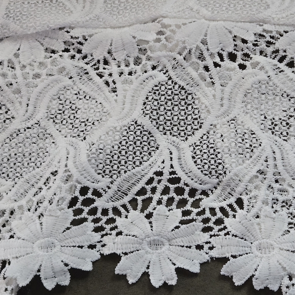 White Crocheted Floral Lace Halter Top Women’s XL Boho Festival Summer Backless - Picture 15 of 16